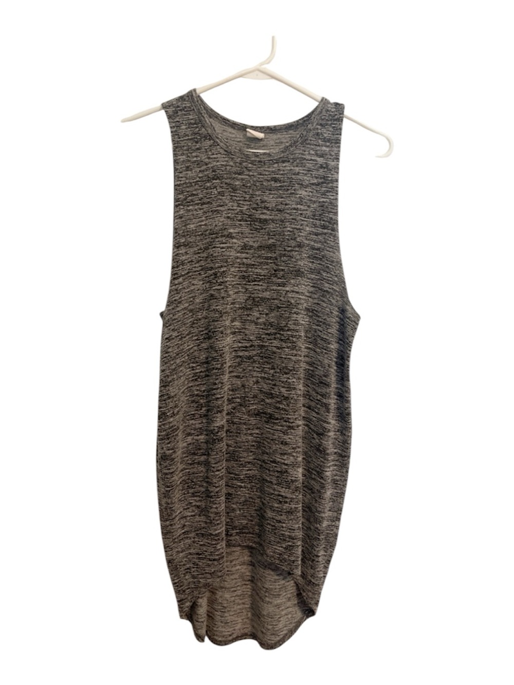 Sleeveless Heathered Gray Tank Dress
